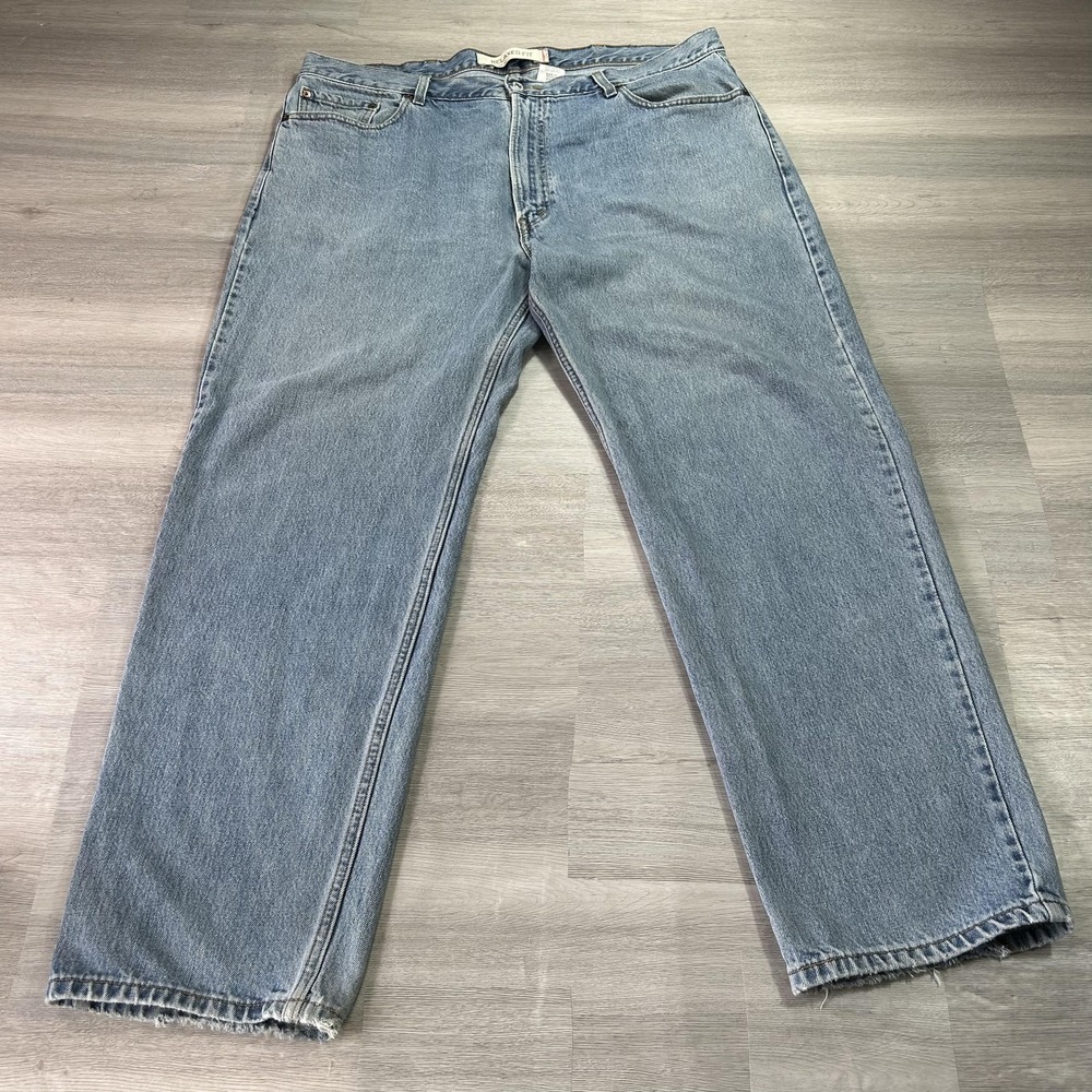 Levis 550 Jeans Mens 42x32 Blue Relaxed Tapered Denim Light Wash Pants